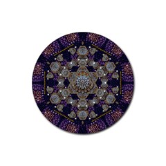 Flowers Of Diamonds In Harmony And Structures Of Love Rubber Coaster (round) by pepitasart