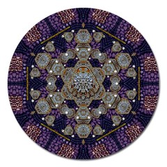 Flowers Of Diamonds In Harmony And Structures Of Love Magnet 5  (round) by pepitasart