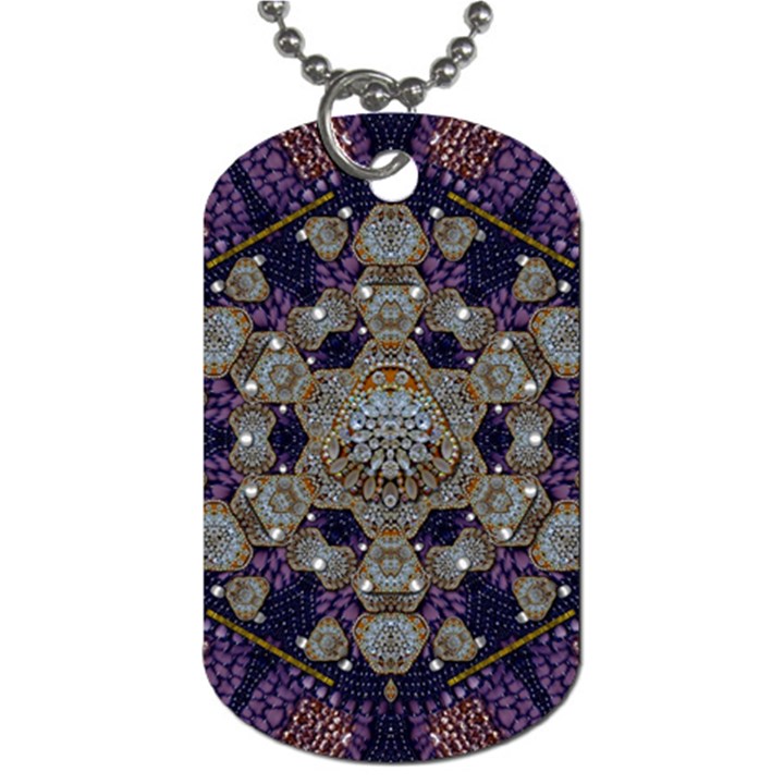 Flowers Of Diamonds In Harmony And Structures Of Love Dog Tag (Two Sides)