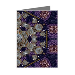 Flowers Of Diamonds In Harmony And Structures Of Love Mini Greeting Card by pepitasart