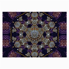 Flowers Of Diamonds In Harmony And Structures Of Love Large Glasses Cloth by pepitasart