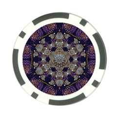 Flowers Of Diamonds In Harmony And Structures Of Love Poker Chip Card Guard (10 Pack) by pepitasart