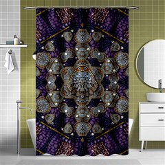 Flowers Of Diamonds In Harmony And Structures Of Love Shower Curtain 48  X 72  (small)  by pepitasart