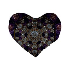 Flowers Of Diamonds In Harmony And Structures Of Love Standard 16  Premium Heart Shape Cushions by pepitasart