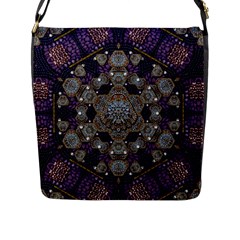 Flowers Of Diamonds In Harmony And Structures Of Love Flap Closure Messenger Bag (l) by pepitasart