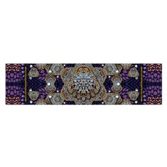 Flowers Of Diamonds In Harmony And Structures Of Love Oblong Satin Scarf (16  X 60 ) by pepitasart