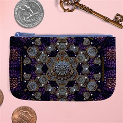 Flowers Of Diamonds In Harmony And Structures Of Love Large Coin Purse by pepitasart