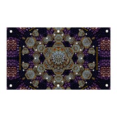 Flowers Of Diamonds In Harmony And Structures Of Love Banner And Sign 5  X 3  by pepitasart