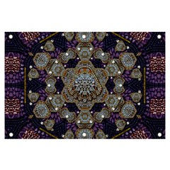 Flowers Of Diamonds In Harmony And Structures Of Love Banner And Sign 6  X 4  by pepitasart