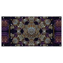 Flowers Of Diamonds In Harmony And Structures Of Love Banner And Sign 8  X 4  by pepitasart