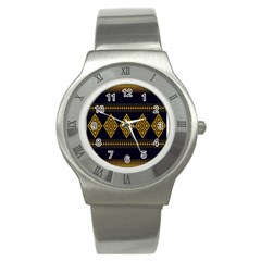 Abstract-batik Klasikjpg Stainless Steel Watch by nateshop