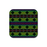 Background-batik 01 Rubber Coaster (Square) Front