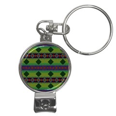 Background-batik 01 Nail Clippers Key Chain