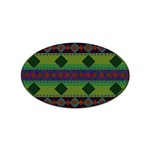 Background-batik 01 Sticker Oval (10 pack) Front