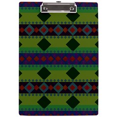 Background-batik 01 A4 Acrylic Clipboard by nateshop