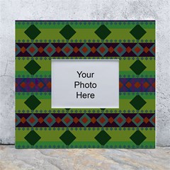 Background-batik 01 White Wall Photo Frame 5  X 7  by nateshop