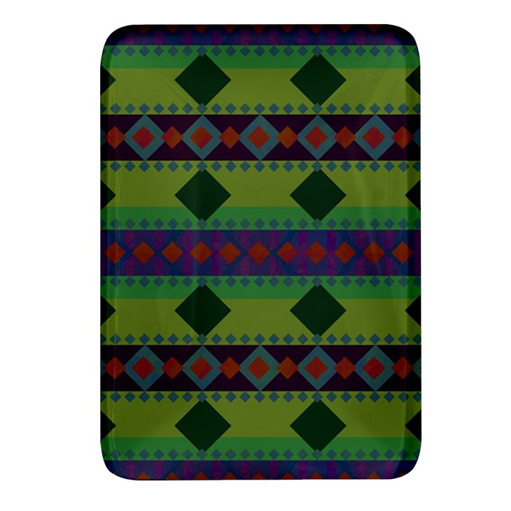 Background-batik 01 Rectangular Glass Fridge Magnet (4 pack)