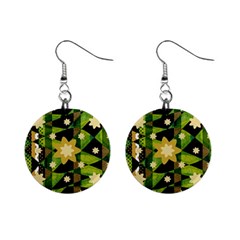 Background-batik 02 Mini Button Earrings by nateshop