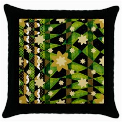 Background-batik 02 Throw Pillow Case (black) by nateshop