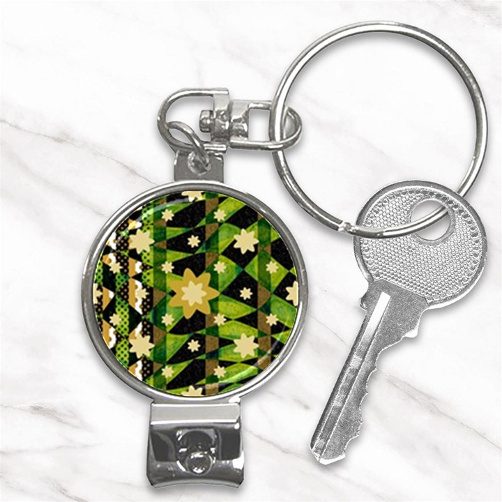 Background-batik 02 Nail Clippers Key Chain