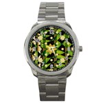 Background-batik 02 Sport Metal Watch Front