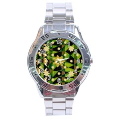 Background-batik 02 Stainless Steel Analogue Watch by nateshop