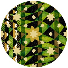 Background-batik 02 Wooden Puzzle Round by nateshop