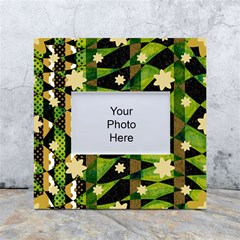 Background-batik 02 White Box Photo Frame 4  X 6  by nateshop