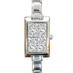 Batik Klasik In Indonesia Rectangle Italian Charm Watch by nateshop