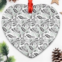 Batik Klasik In Indonesia Heart Ornament (two Sides) by nateshop