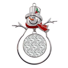 Batik Klasik In Indonesia Metal Snowman Ornament by nateshop