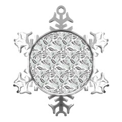 Batik Klasik In Indonesia Metal Small Snowflake Ornament by nateshop