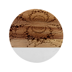 Fractal Marble Wood Coaster (round) by nateshop