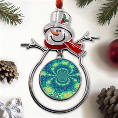 Fractal Metal Snowman Ornament by nateshop