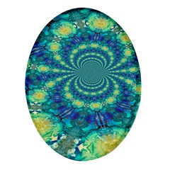 Fractal Oval Glass Fridge Magnet (4 Pack) by nateshop