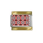 Motif-20 Gold Trim Italian Charm (9mm) Front