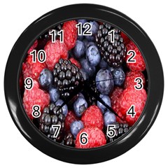 Berries-01 Wall Clock (black) by nateshop