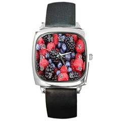 Berries-01 Square Metal Watch by nateshop