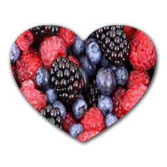 Berries-01 Heart Mousepad by nateshop