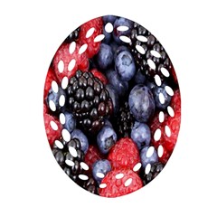 Berries-01 Oval Filigree Ornament (two Sides) by nateshop