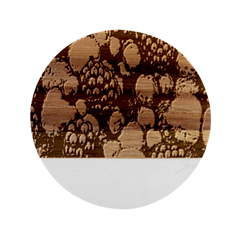 Berries-01 Marble Wood Coaster (round) by nateshop