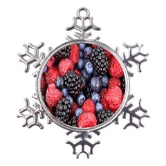 Berries-01 Metal Large Snowflake Ornament by nateshop