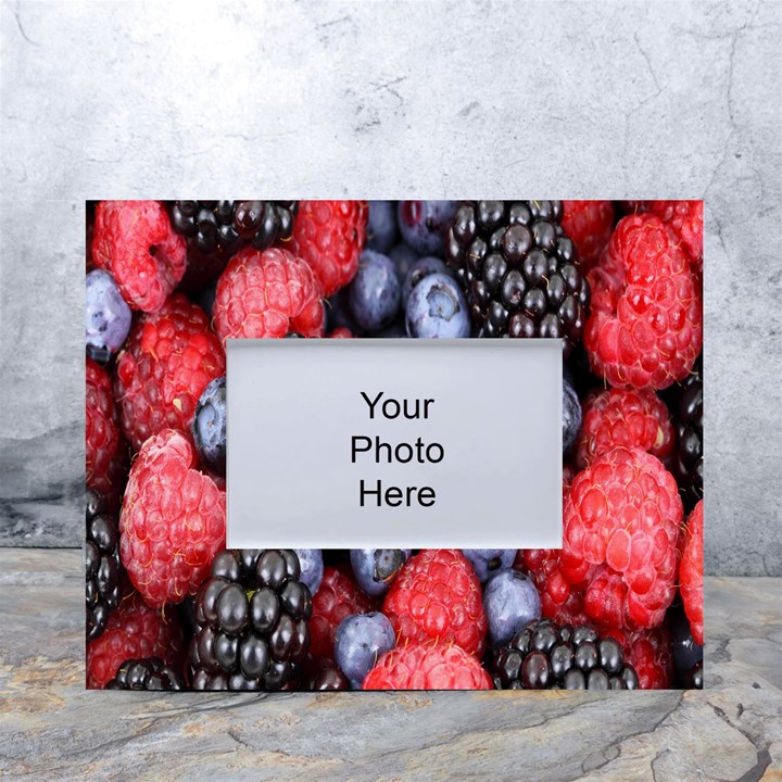 Berries-01 White Tabletop Photo Frame 4 x6 