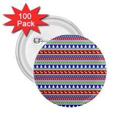 Christmas-color-stripes Pattern 2 25  Buttons (100 Pack)  by Bedest