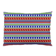 Christmas-color-stripes Pattern Pillow Case by Bedest