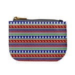 Christmas-color-stripes Pattern Mini Coin Purse Front