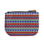 Christmas-color-stripes Pattern Mini Coin Purse Back