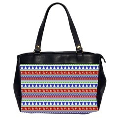 Christmas-color-stripes Pattern Oversize Office Handbag (2 Sides) by Bedest