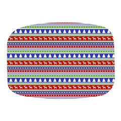 Christmas-color-stripes Pattern Mini Square Pill Box by Bedest