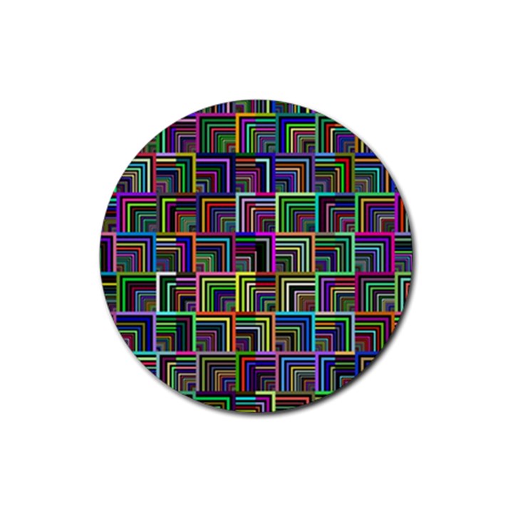 Wallpaper-background-colorful Rubber Coaster (Round)